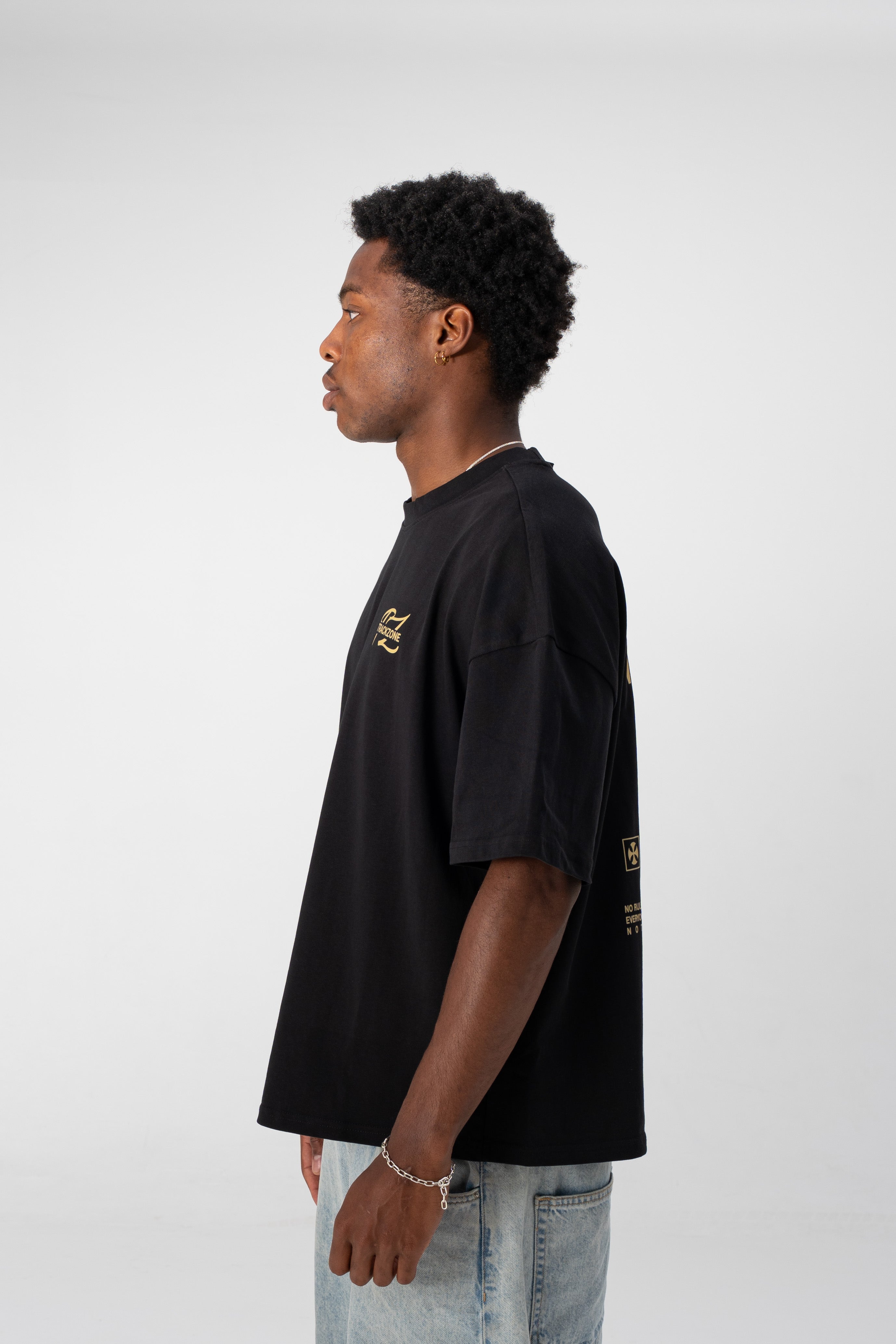 TWO WHEELS NO RULES TEE BLACK